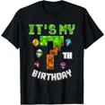 thumbnail image 1 of Birthday Shirt It's My 7th Birthday Video Game Pixel T-Shirt, 1 of 2