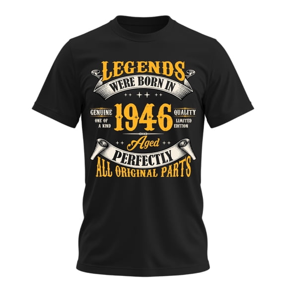 Birthday Shirt for Men, Legends were Born in 19XX, Vintage T Shirt, XX Years Old Retro Grandpa Shirt for Papa
