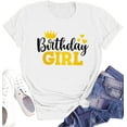 thumbnail image 1 of Birthday Shirts Women Cute Birthday Girl Graphic Shirts Birthday Squad Short Sleeve Casual Birthday Gift Tee Tops, 1 of 4