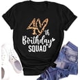 thumbnail image 1 of Birthday Shirts for Women 40th Birthday Queen T Shirt 40 Years Old Birthday Squad Shirt Birthday Girl Tops, 1 of 4