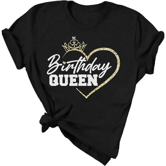 Birthday Shirts for Women My Day My Way My Birthday T Shirt Funny Letter Printed Shirt Birthday Party Tee Top
