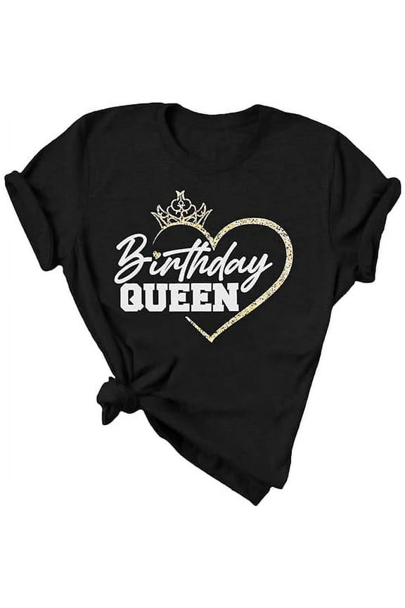 Birthday Shirts for Women My Day My Way My Birthday T Shirt Funny Letter Printed Shirt Birthday Party Tee Top