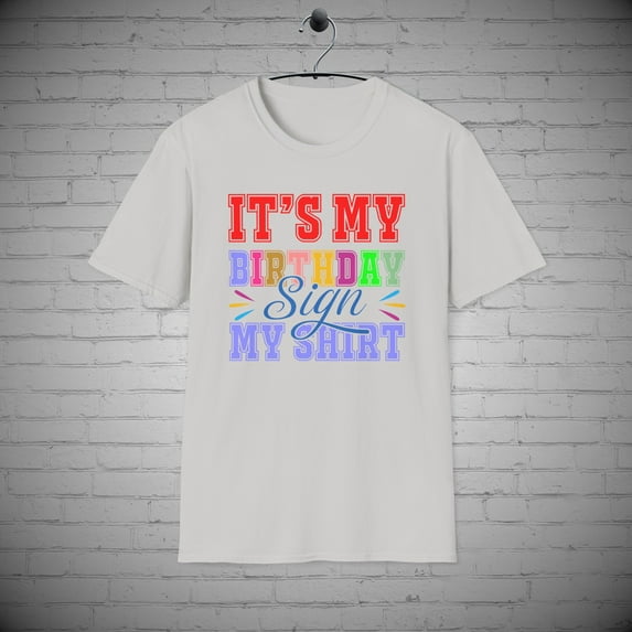 Birthday Signature TShirts, Personalized Bday, Autograph Tee, Keepsake Gift