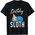 thumbnail image 1 of Birthday Sloth lazy cute Sloth T-Shirt, 1 of 2
