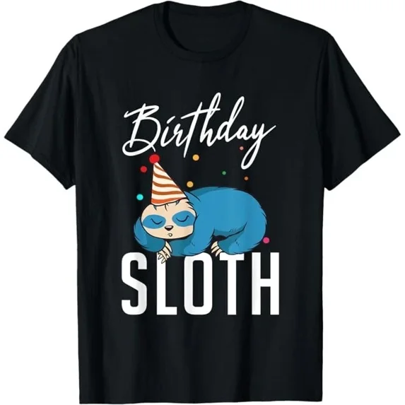 Birthday Sloth lazy cute Sloth T-Shirt