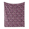 thumbnail image 1 of Birthday Soft Flannel Fleece Blanket, Celebration Fireworks Pattern Floral Inspired Design Abstract Art, Cozy Plush for Indoor and Outdoor Use, 50" x 60", Dark Purple and Multicolor, by Ambesonne, 1 of 6