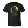 thumbnail image 1 of Birthday Solar Eclipse 2024 April 8 Total Eclipse Graphic Tee Unisex Adult Cotton T-Shirt Commemorating Rare Astronomical Event, Size L, Color Black, 1 of 4