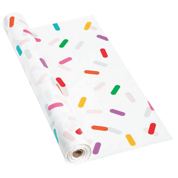 Birthday Sprinkles Plastic Tablecloth Roll, Party Supplies, Birthday, 1 Pieces