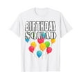 thumbnail image 1 of Birthday Squad Balloons Funny Vintage White T-Shirt, 1 of 5
