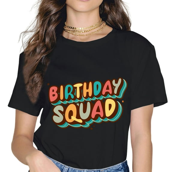 Birthday Squad Funny Colorful Birthday Party T-Shirt