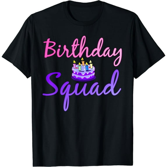 Birthday Squad Matching Family Group Birthday Party T-Shirt