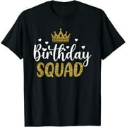 PAGLIO Birthday Squad Party Matching Family Group Funny Bday Team T-Shirt