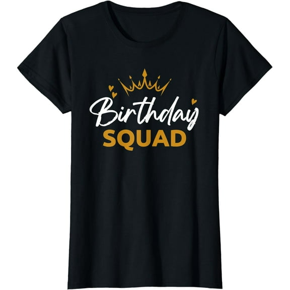 Birthday Squad Party Matching Family Group Funny Bday Team T-Shirt