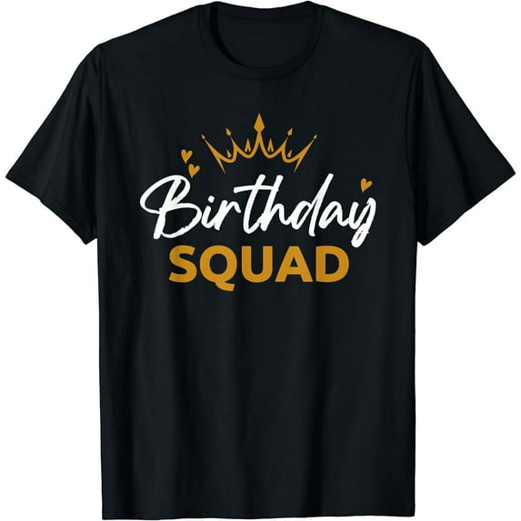 Birthday Squad Party Matching Family Group Funny Bday Team T-Shirt