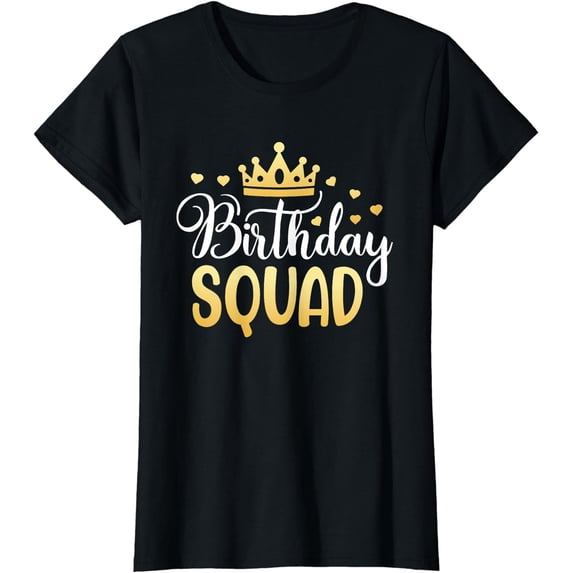Birthday Squad Party Matching Family Group Funny Bday Team T-Shirt