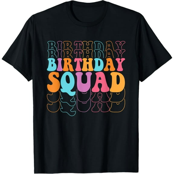 Birthday Squad Party Matching Family Group Funny Bday Team T-Shirt