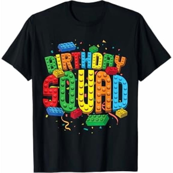 Birthday Squad Playing Bricks Brick Builder Block Building Shirt Unisex S-5XL Hot Trending Shirt, Vintage Birthday Gift