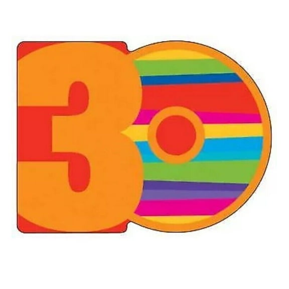 Birthday Stripes 30th Birthday Postcard Invitations Paper 8 Pack 30th Birthday