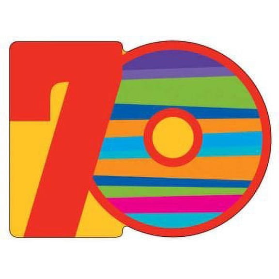 Birthday Stripes 70th Birthday Postcard Invitations 8 Per Pack