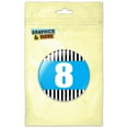 thumbnail image 1 of Birthday Stripes Blue 8 Refrigerator Button Magnet, 1 of 2