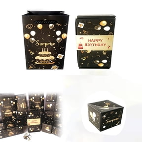 Birthday Surprise Explosion Gift Box 10 Pcs Bouncing Box, DIY Pop Up Bouncing Surprise Box Set with Matching Gift Bag, Creative Photo Memory Box for Birthday Party, Anniversary Celebration Gift Decor