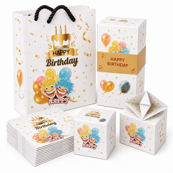 Birthday Surprise Gift Box Explosion Box With 12 Bouncing Boxes Confetti And Gift Bag For Party Anniversary Celebration Present Decoration