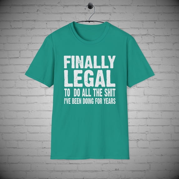 Birthday T-Shirt, 21st Birthday tee, Finally Legal tee, 21st Birthday Gift