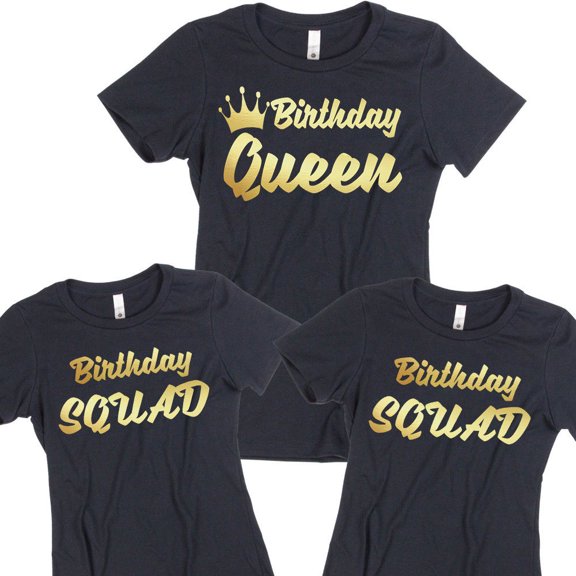 Birthday TSHIRT Birthday Queen Squad Lady Tee Shirt Birthday Girl Party Birthday (X-Large Size) (Pattern Birthday Squad)