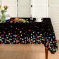 thumbnail image 1 of Birthday Tablecloth 60×104 Inch Rectangular, Happy Birthday Black Washable Seasonal Table Cover for Party Picnic Dinner Decor, 1 of 6