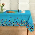 thumbnail image 1 of Birthday Tablecloth 60×104 Inch Rectangular, Happy Birthday Blue Washable Seasonal Table Cover for Party Picnic Dinner Decor, 1 of 6