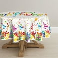 thumbnail image 1 of Birthday Tablecloth 60x60 Inch Round Happy Birthday Balloon White Washable Seasonal Cover for Party, Picnic, Dinner Decor Perfect for Kids and Adults, 1 of 6