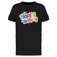 thumbnail image 1 of Birthday Text Colorful Balloons T-Shirt Men -Image by Shutterstock, Male Small, 1 of 2