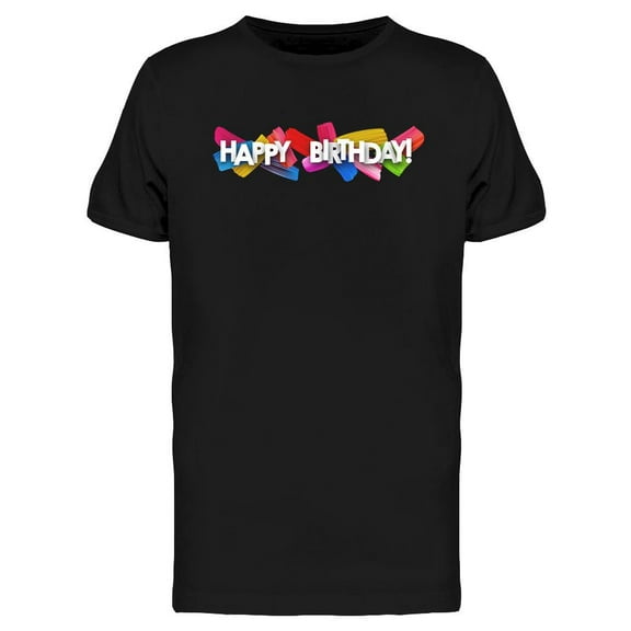 Birthday Text With Paint T-Shirt Men -Image by Shutterstock, Male x-Large