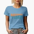 thumbnail image 1 of Birthday Vibes, Groovy Retro Wavy Text Merch Gift, Baby Blue T-Shirt, XL, 1 of 5