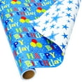 Birthday Wrapping Paper for Boys Girls Kids Baby Shower Reversible Happy Birthday Gift Wrap