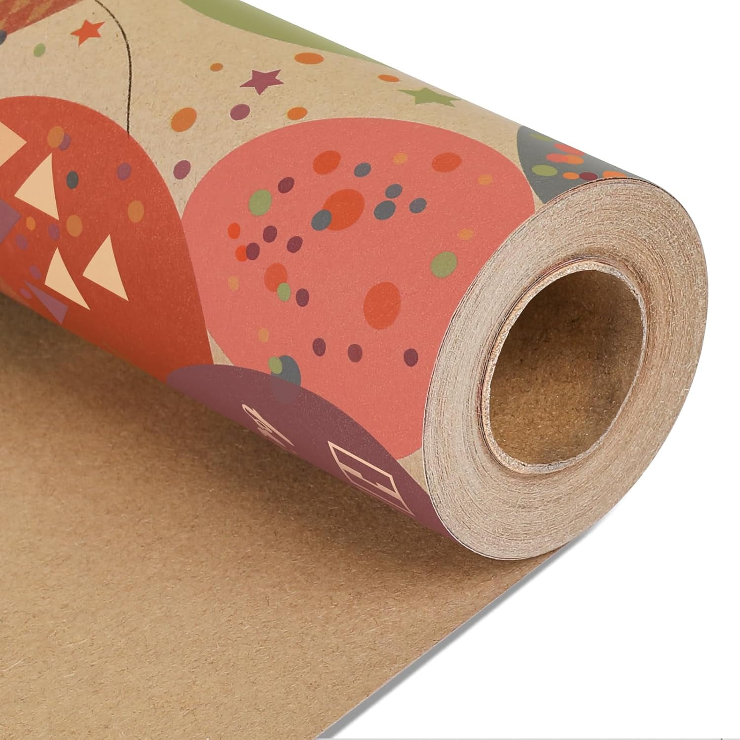 Birthday Wrapping Paper,Gift Wrapping Paper Roll,Kraft Wrapping Paper ...