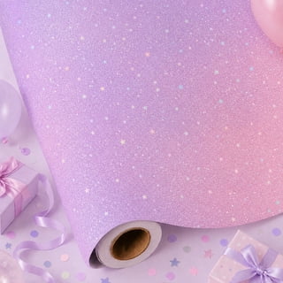 Birthday Wrapping Paper Iridescent Lavender Stardust Paper for Gift Wrapping Birthday Parties