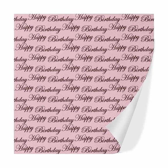 Birthday Wrapping Paper Mini Roll 5 Rolls Wrapping Paper Pink Happy Birthday Wrapping Paper for Girls, Boys, Holiday Gift for Birthday Christmas