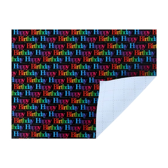 Birthday Wrapping Paper Roll - 19.69 inch X 27.56 Inch Per Roll - Colorful Happy Birthday Lettering, Cake,Gift Box Pattern Kid Boys Birthday Party Gift Wrap Paper for Baby Shower, Holiday