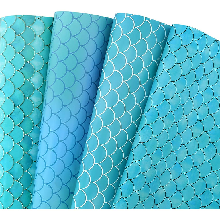  100 Sheets 20 * 14 Inches Mermaid Scale Tissue Paper for Gift  Wrapping, Blue Tissue Paper for Gift Bags for Boys Girls for Birthday Baby  Shower Wedding Underwater Themed Party DIY