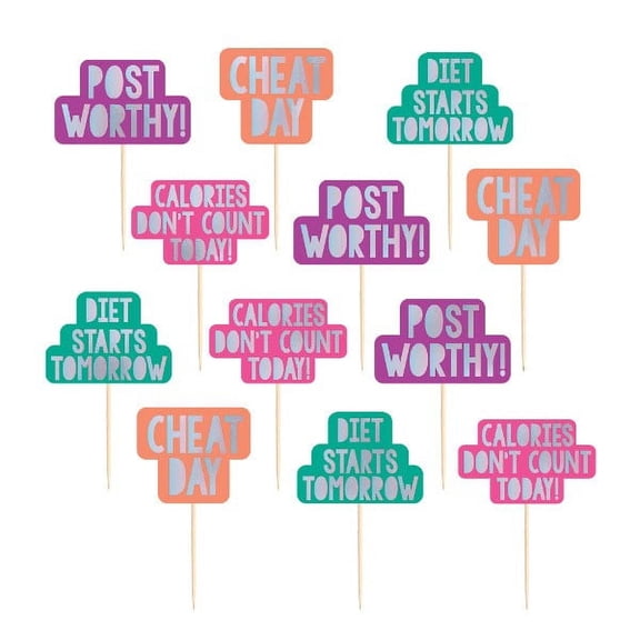 Birthday Cake Picks, 24 Count, by Various