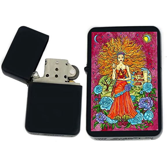 Birthday Zodiac Signs, Horoscope Symbols, Astrology Icons Collection Gifts Infinity Black Matt Windproof Lighters! (Leo 1)