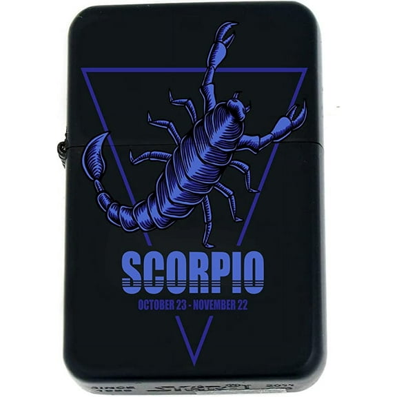 Birthday Zodiac Signs, Horoscope Symbols, Astrology Icons Collection Gifts Infinity Black Matt Windproof Lighters! (Scorpio 2)