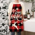 Birthday aprons Red Plaid Printing Christmas Kitchen Apron Merry