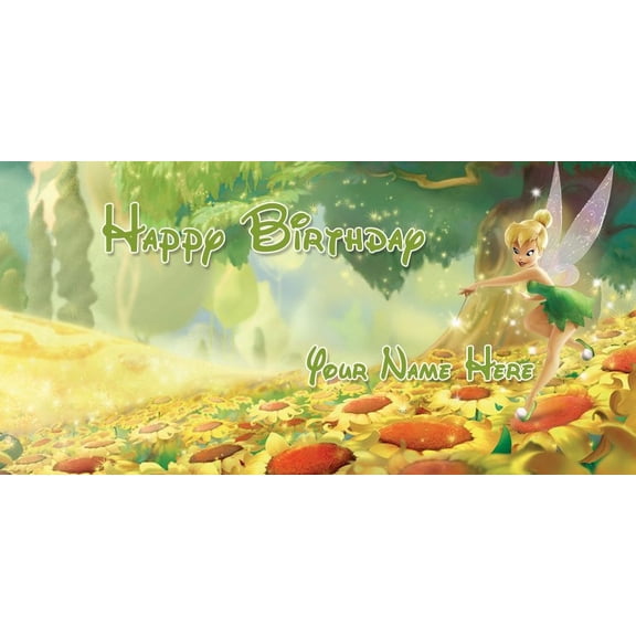 Birthday banner Personalized 4ftx2ft Tinkerbell