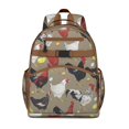 thumbnail image 1 of Birthday gift chicken backpack, spacious backpack with colorful farm animal prints, practical backpack for students, 1 of 6