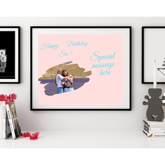 Birthday gift for sister framed wall art personalized