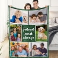 thumbnail image 1 of Birthday gift for women/men/mom/daughter personalized blanket with photo and text several colors and sizes soft fringe christmas blanket gift-SW4612-5*Photos-1, 1 of 5