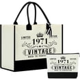 thumbnail image 1 of Birthday gifts for Women Travel Canvas Tote Bag and Makeup Bag -2026, 1 of 6