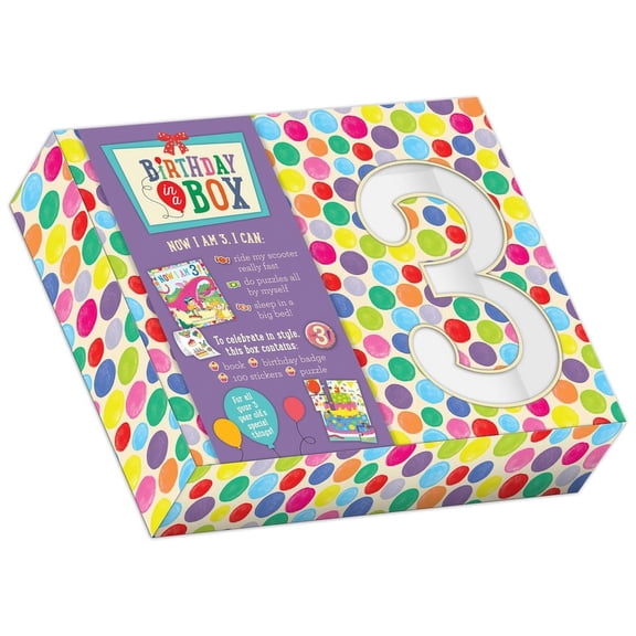 Birthday in a Box: Now I Am 3 (Mixed media product)